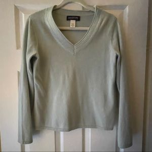 Jones New York Cashmere Sweater sz Small in pale blue/green